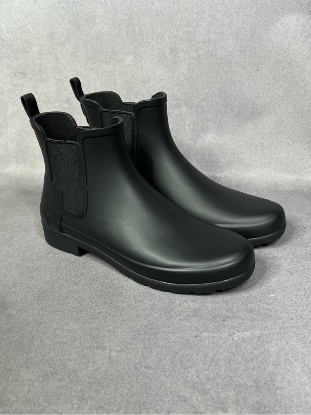 Hunter Black Chelsea Ankle Rain Booties